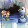 New Disney "FROZEN" fine art prints.... Building a Snowman